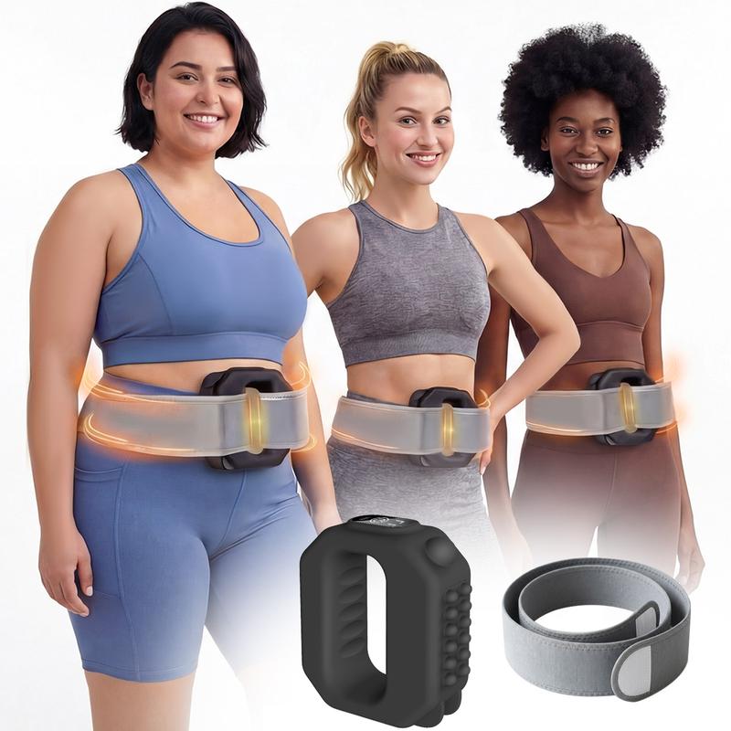 Portable Dual-Ring Electric Fascia Massager Belt  – Body Slimming, Fat Burning & Deep Muscle Relief