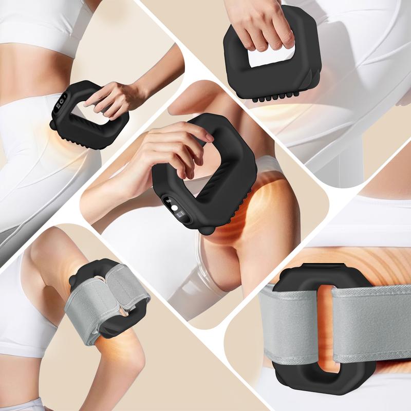 Portable Dual-Ring Electric Fascia Massager Belt  – Body Slimming, Fat Burning & Deep Muscle Relief