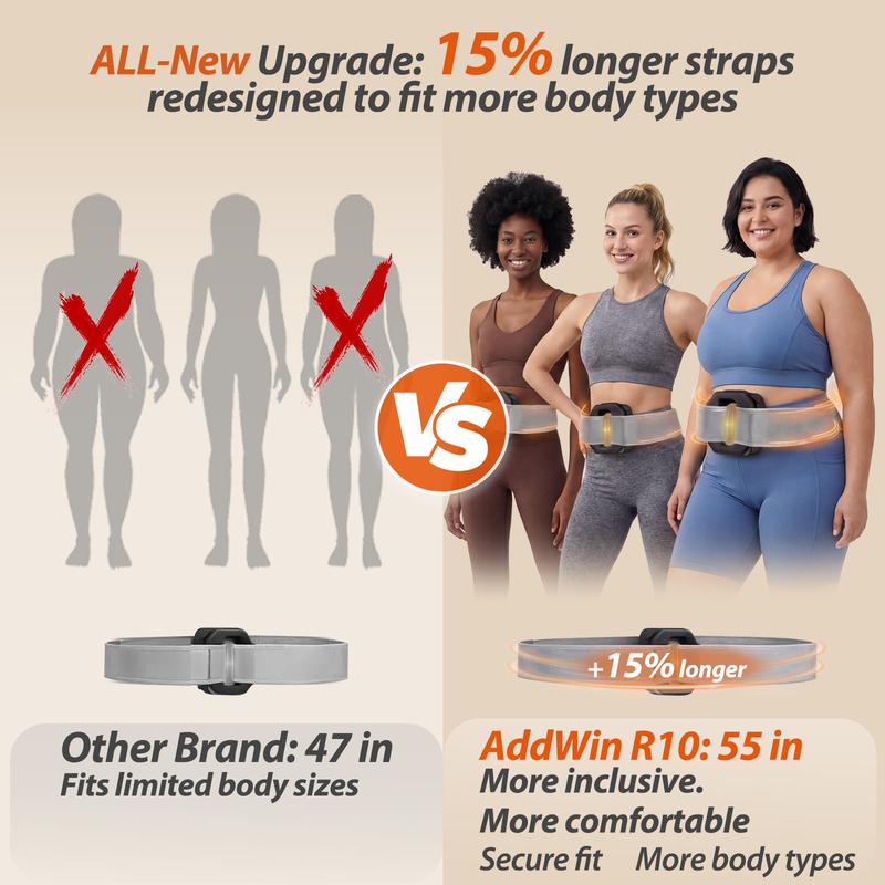 Portable Dual-Ring Electric Fascia Massager Belt  – Body Slimming, Fat Burning & Deep Muscle Relief