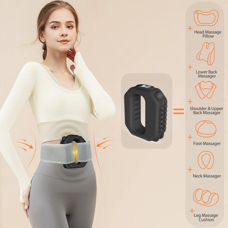Portable Dual-Ring Electric Fascia Massager Belt  – Body Slimming, Fat Burning & Deep Muscle Relief
