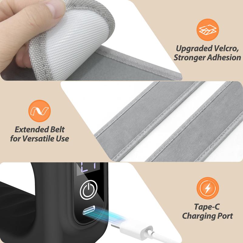 Portable Dual-Ring Electric Fascia Massager Belt  – Body Slimming, Fat Burning & Deep Muscle Relief